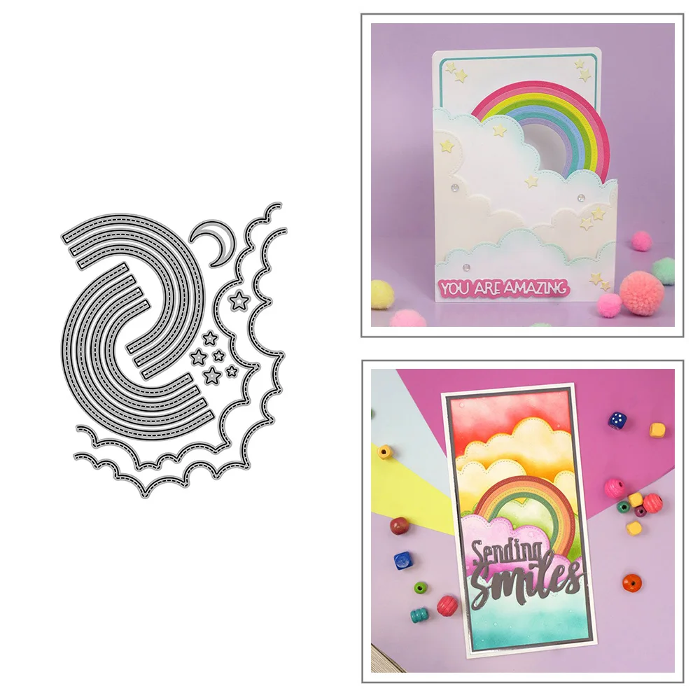 Cloud Rainbow Metal Cutting Dies For Diy Scrapbook Album Paper Card Decoration Crafts Goffratura 2023 New Dies