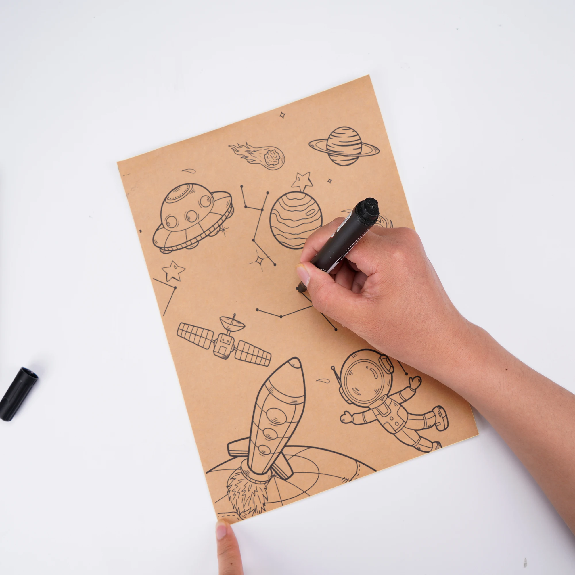 A4 Dark Matte Sticker Paper 50 Sheets Self-Adhesive Labels for Laser/Inkjet Printer DIY Craft Gift Packaging Office Home Decor