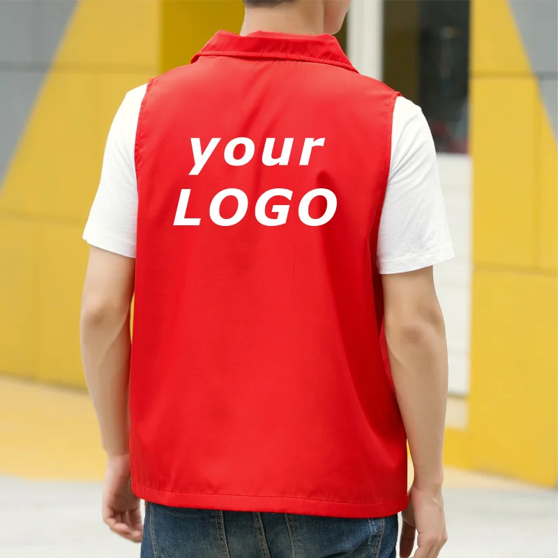 Summer New Style Sleeveless Thin Breathable Vest Event Volunteer Vest Universal Men And Women Customized Company Brand Logo 4xl
