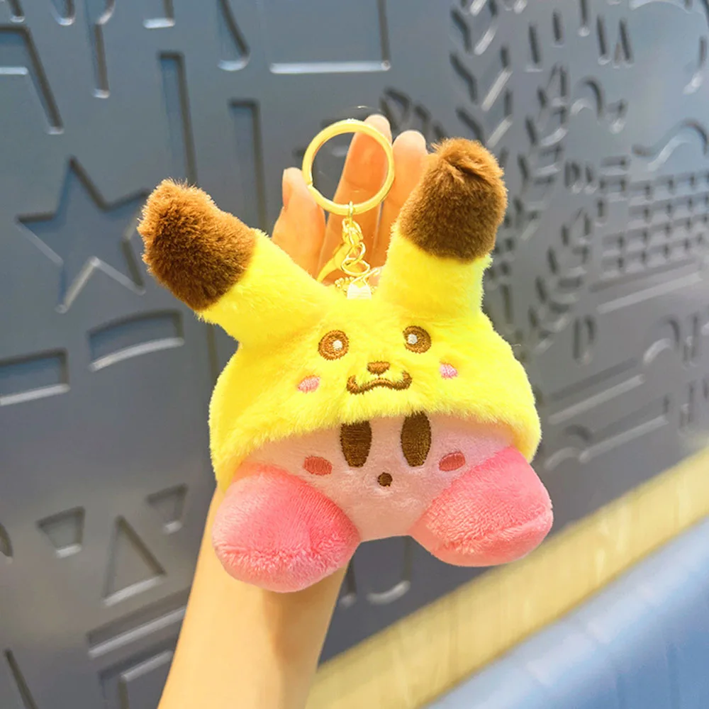 Cartoon Game Anime Cure Star Kirby Cosplay Toy 10CM Keychain Pendant Soft Cartoon Doll Keyholder Boys Girls Kids Christmas Gift