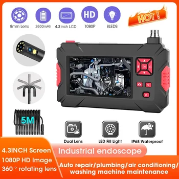 4.3" IPS Endoscope Camera 8.0MM Single & Dual lens Digital Borescope Tool Waterproof Endoscope Inspection Camera for Apple/PC 1