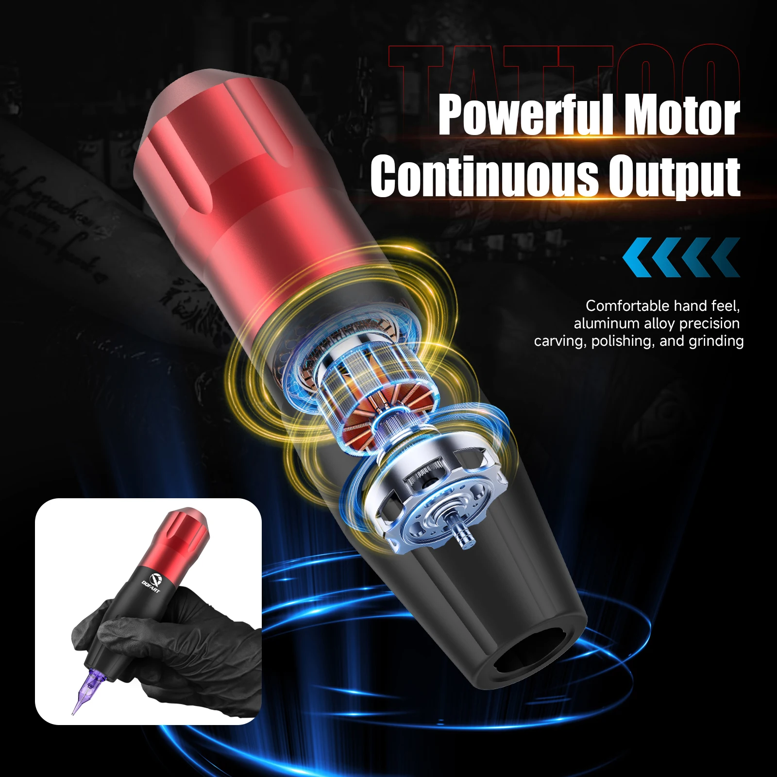 Wireless Tattoo Machine Set Rotating Machine Power Supply