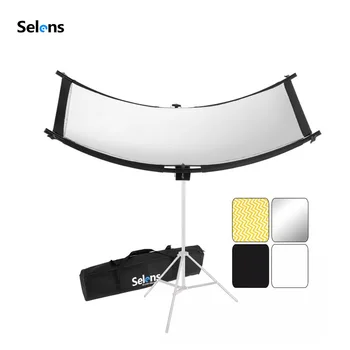 Selens 4 Color U-type Reflective Screen Portrait Curved Light Reflector 4 in 1 Diffuser Photo Studio Kits Photography Accessory