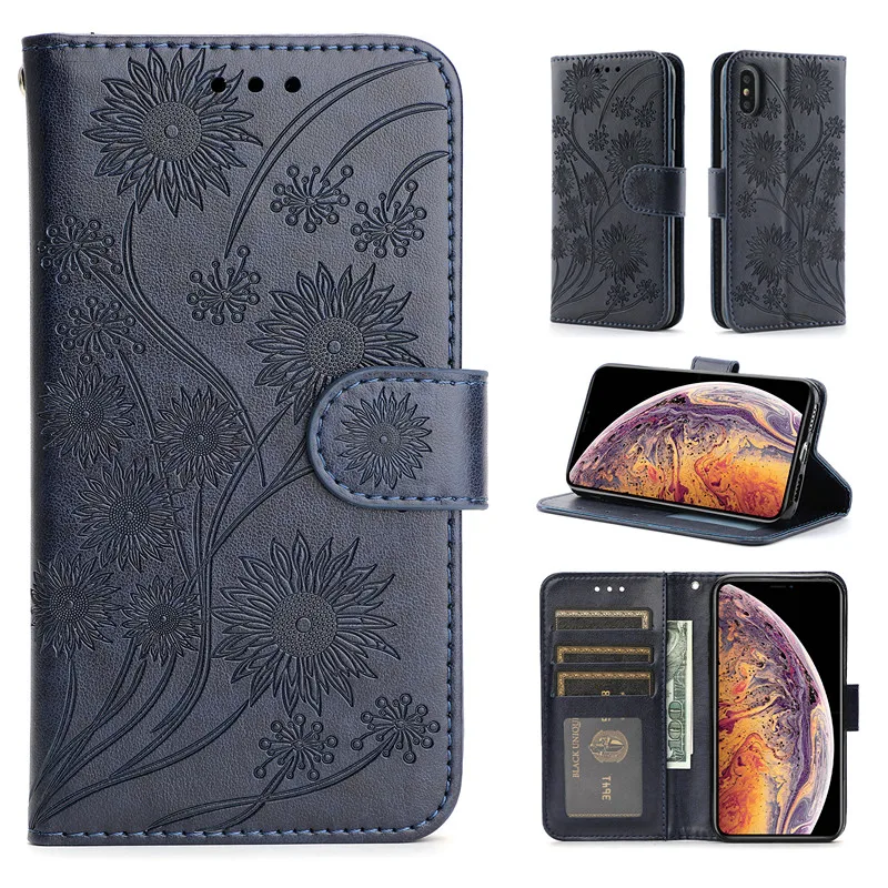 Vintage Floral Flip Phone Case - Stylish Wallet Cover