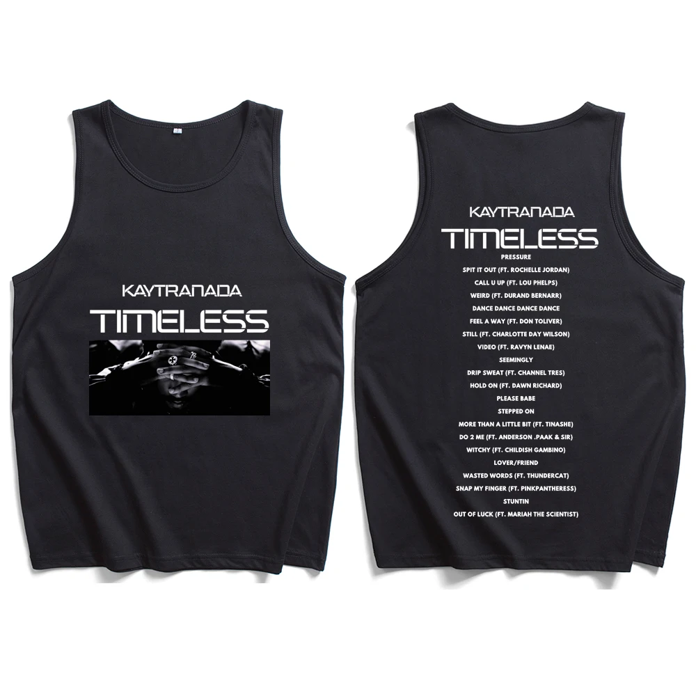 Безрукавка Kaytranada подчеркивает время 2024, жилет, футболка унисекс, футболка без рукавов, летняя повседневная футболка с обычным принтом