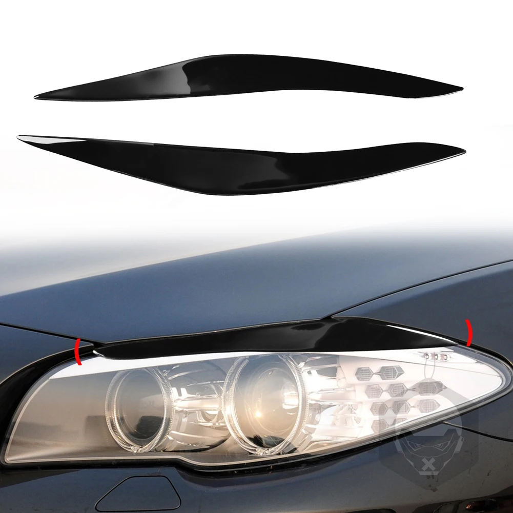 

Новинка, практичные автомобильные аксессуары, накладка на фару, накладка на веко, накладка на переднюю фару, Накладка для бровей, глянцевый черный левый пластик