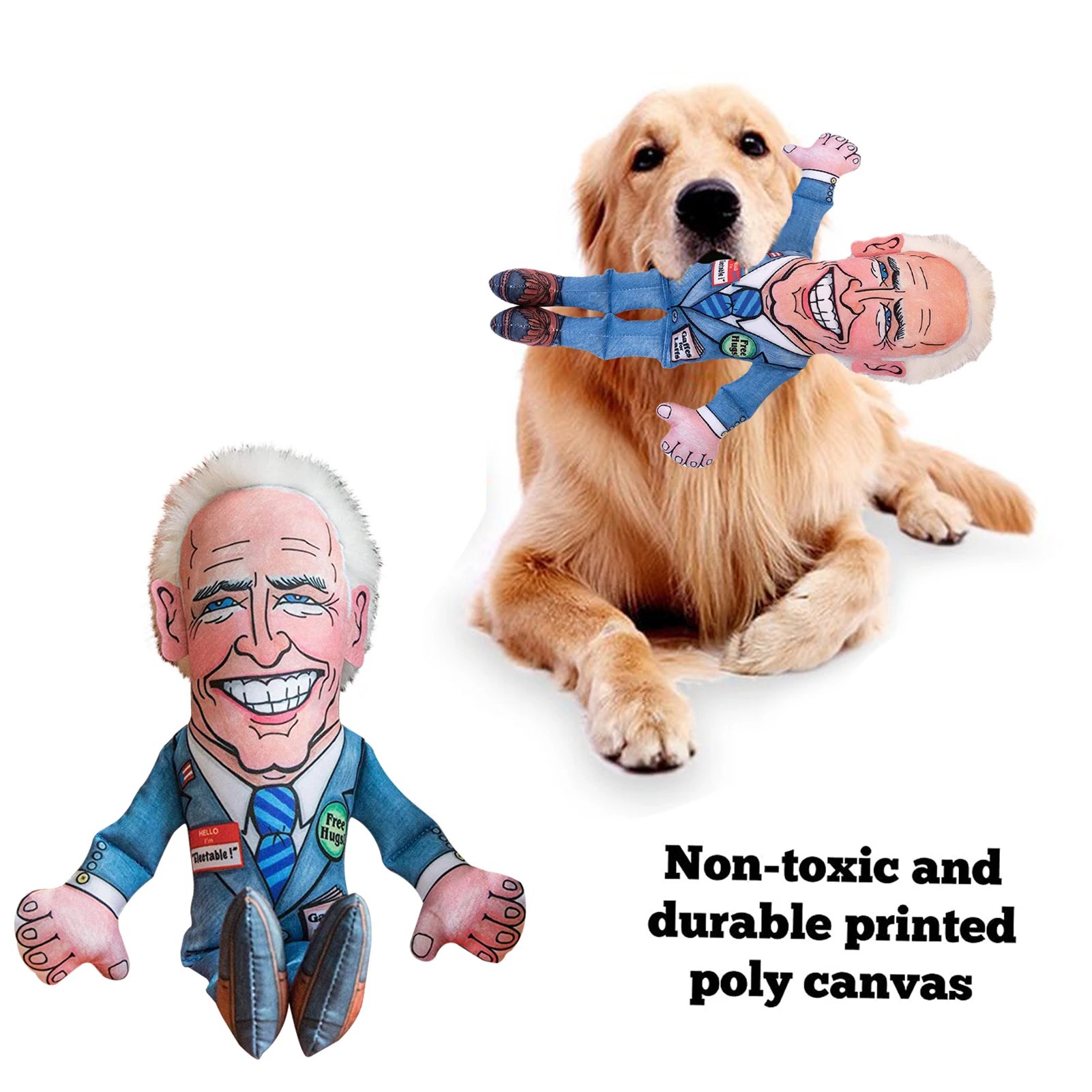 JoeBidenElectricDogChewToyVoicedFunGiftsForDogsCollars