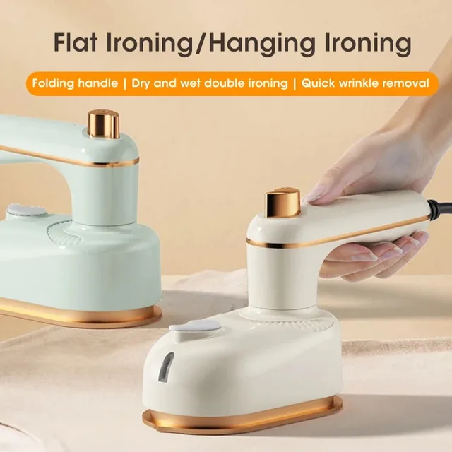 Portable Steam Iron Rotating Electric Iron No Harm to Clothes Dual Use Dry and Wet Design Essential Water Spray Iron for Travel 2