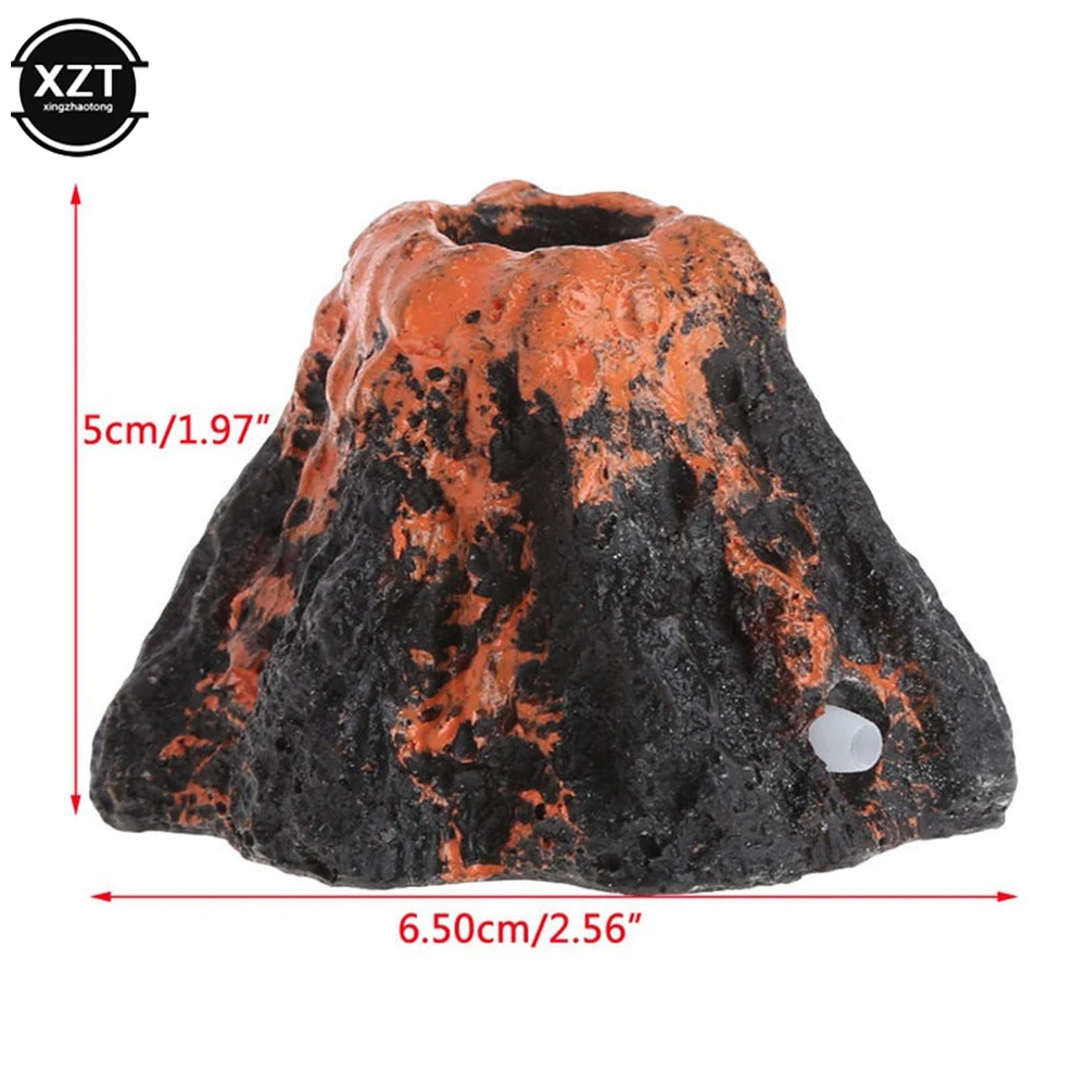 Simulation Volcano Fish Tanks Landscaping Aquarium Accessories Rockery Ornaments Aeration Pump Bubble Stone Oxygenation Tools aquarium sand vacuum