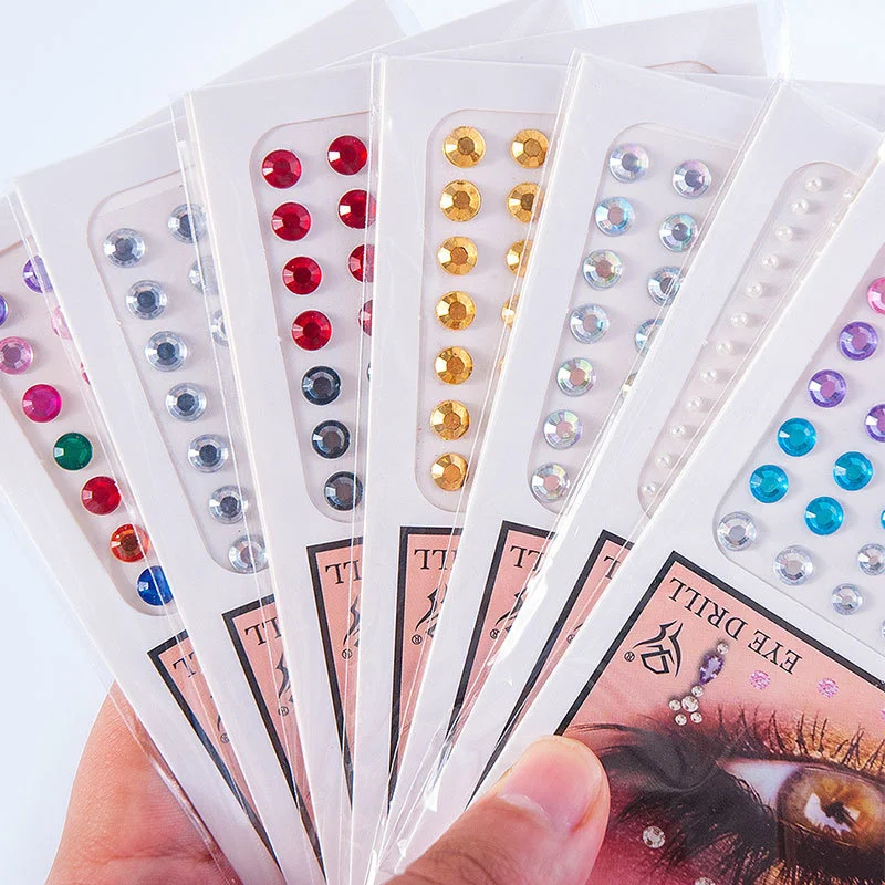 

Face Jewelry Diamond Makeup Art Eyeliner Glitter Eyebrow Sticker Temporary Tattoo Children's Stage DIY Makeup Tools Rhinestones