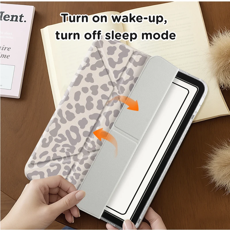 Versatile Y-Fold Adjustable iPad Case with Auto Wake/Sleep, Multi-Angle Viewing, Built-in Pen Slot, Lightweight and Durable Design