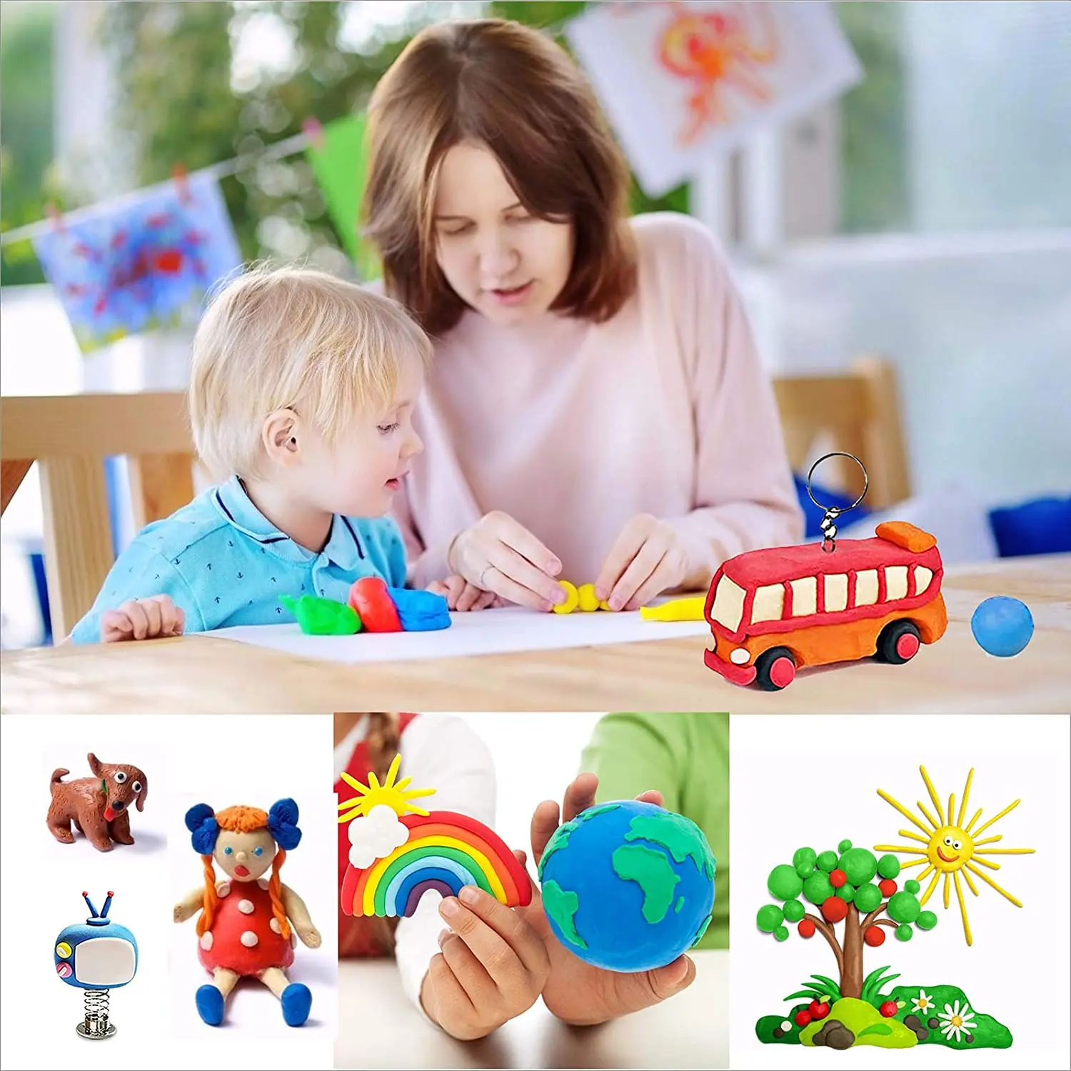 Worldwide Sells Popular Flexible Durable Strength Oven Bake Polymer Clay Polyclay Kids Clay Gifts 24 Color 10g Block 6