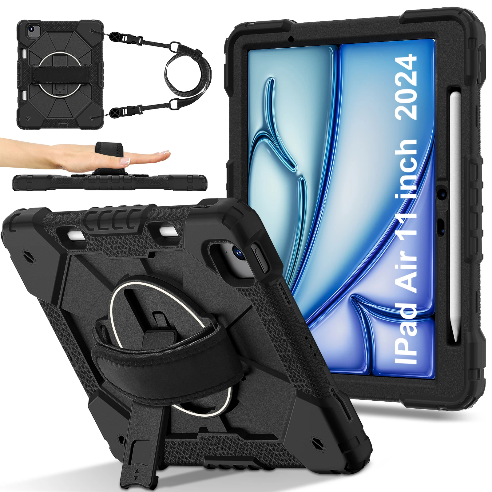 360 Rotatable Hybrid Protective Tablet Case Cover