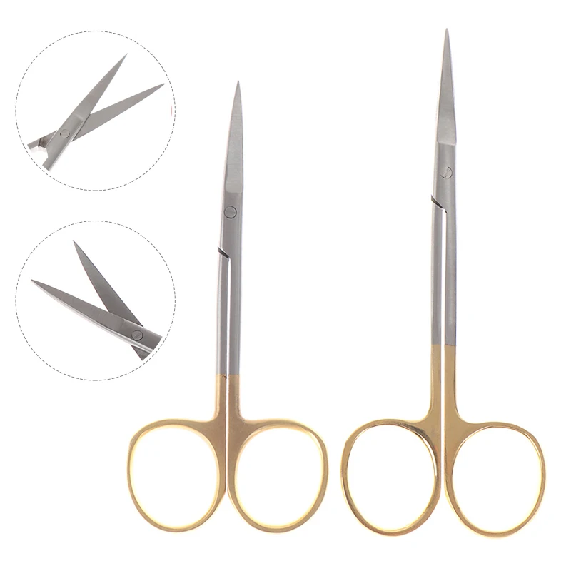 Stainless steel Dental Surgical Eye Double Eyelid Scissors Beauty Scissors Cut Tissue 12*4.5cm