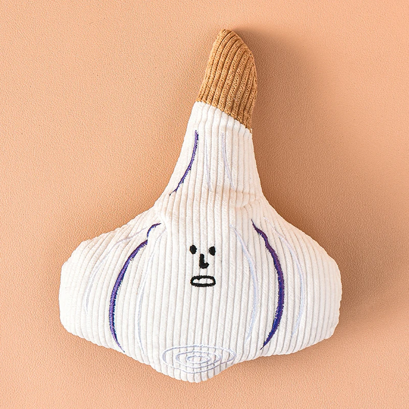 Pet Dog Plush Noise Chewing Toy Be Endurable Onion Mushroom Garlic Vegetable Series Dog Toy Plush Squeak Pet Toy Dog Puzzle Toys