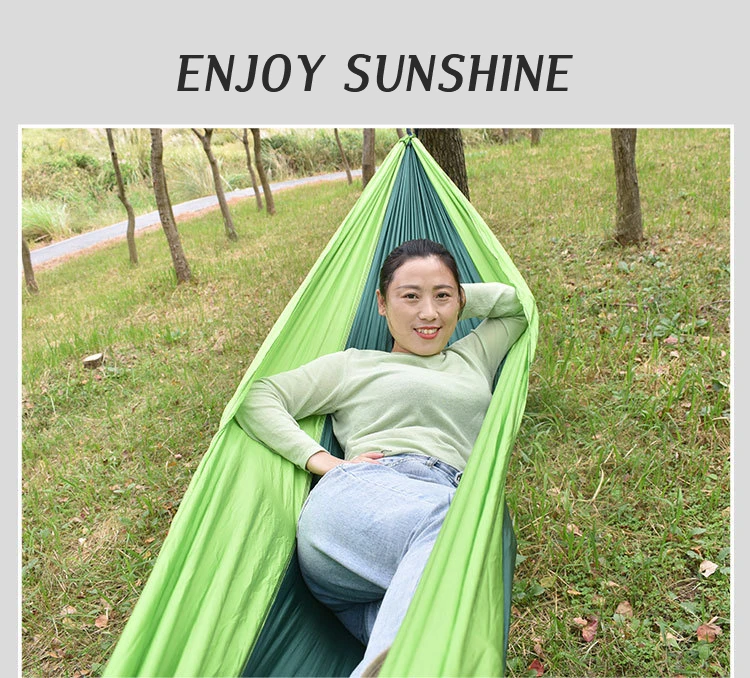 High Load-bearing Anti-rollover Nylon Hammock Outdoor Ultra-light Single and Double Parachute Cloth Hammock