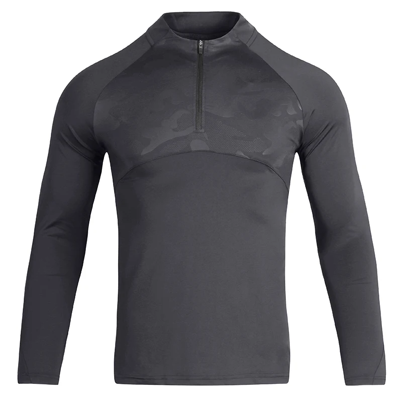 Men's Running Football Jersey High Collar Sportswear Fitness Trainer Training Tshirts Tops Gym Workout Compression Sweatshirt Ma 2