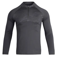 Men's Running Football Jersey High Collar Sportswear Fitness Trainer Training Tshirts Tops Gym Workout Compression Sweatshirt Ma 2