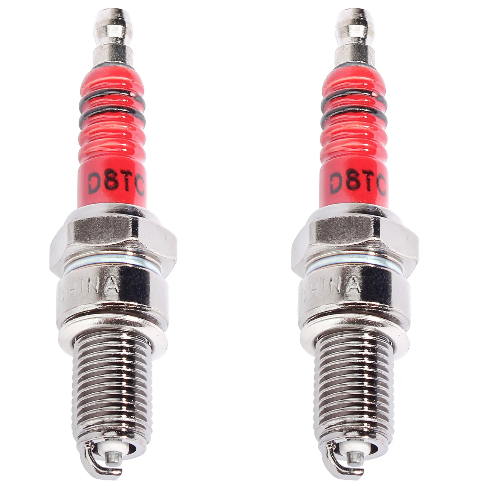 2 шт. Свеча зажигания D8TC D8EA DR8EA 125cc 150cc 200cc 250cc CG125 CF250 CH250 ATV GY6 квадроциклы велосипеды