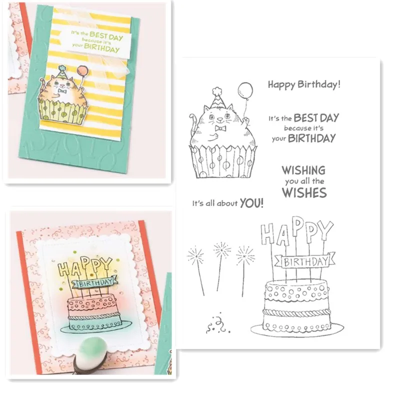 

Birthday Cake Metal Cutting Dies And Stencil DIY Scrapbooking Embossed Card Album Template Cut Dies Stencil For Decor 2023 NEW