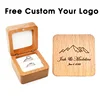 Free Customized Wooden Wedding Proposal Ring Gift Box Lover Anniversary Gift Cherry Wood Box Corporate Storage Jewelry Box 1