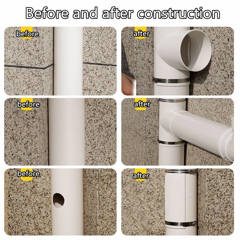 PVC Open Tee Pipe joint Repair Patch Drain Pipe Adapter Tube Connectors Home Outdoor Industrial Plumbing Accessories