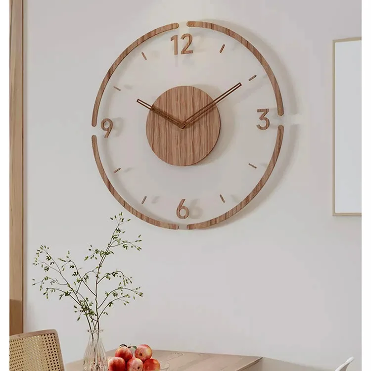 Creative transparent floating digital wall clock modern home decoration wall clock background