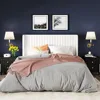 Full Size Velvet Bed Frame/Vertical Channel Tufted Wingback Headboard/Upholstered Platform Bed/Strong Wooden Slats/Easy Assembly 3