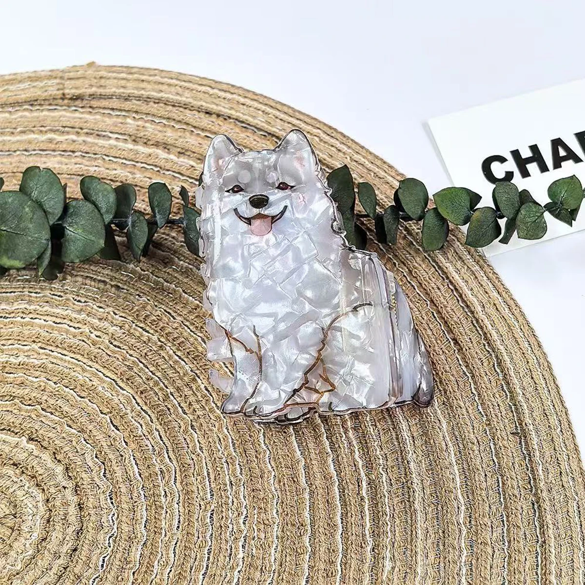 1 Stück süße mittlere Tier-Haarnadel, lockiges Shiba Inu Corgi Welpe Acryl Griff Clip Cartoon Haarnadel Pfanne Haar Hai Clip – Detail 9