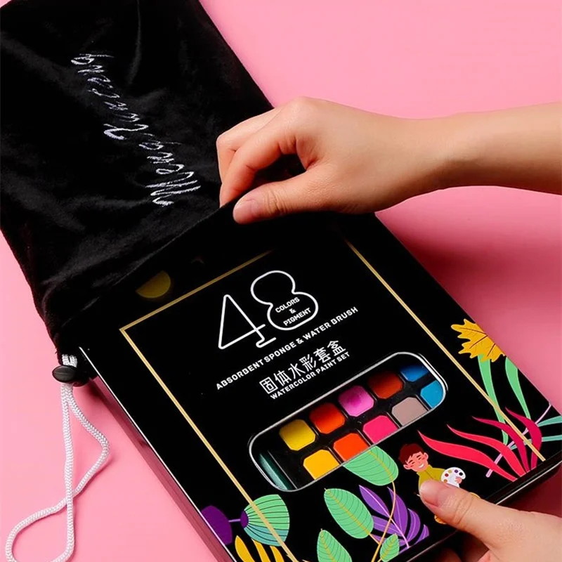 48-Color Watercolor Paint Set 5