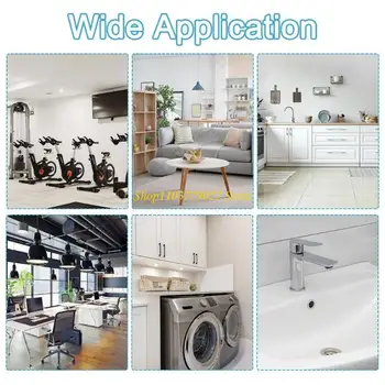 C4DF แพ็ค 30 Flush Type ปลั๊กรูสีขาวเจาะรูสกรู Caps สำหรับตู้ตู้ชั้นวางใส่ End Caps 2