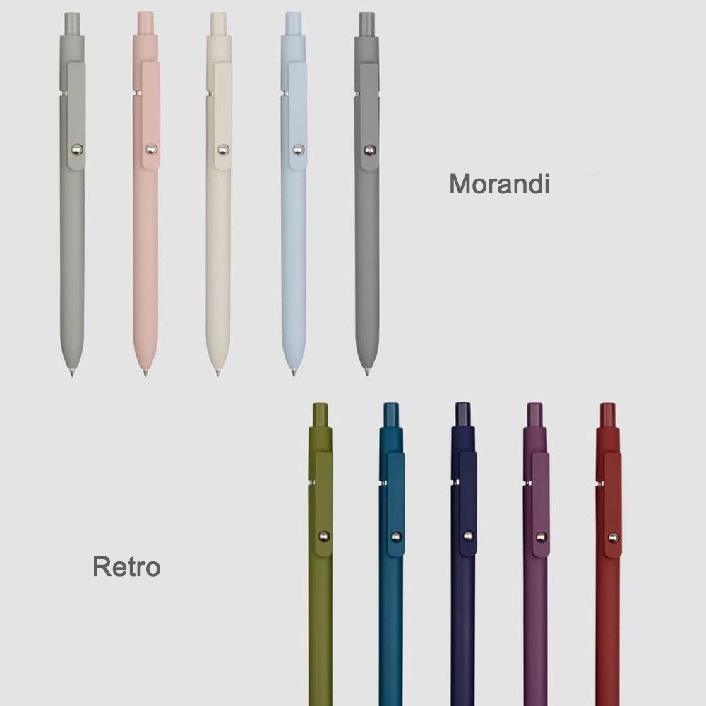 Kaco Morandi Retractable Gel Pen Set 0.5mm Writing Gel Ink Pens Black Anti-fatigue Kawaii School Stationery Kakao Office Penna