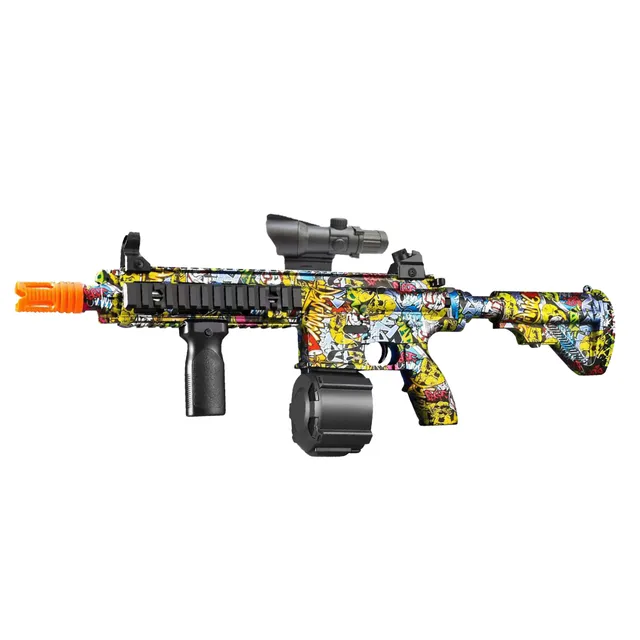 New M416 Manual & Electric Splatter Gun 2-in-1 Gel Ball Blaster With 15000 Eco-Friendly Water Beads Goggles For Outdoor Toys 5