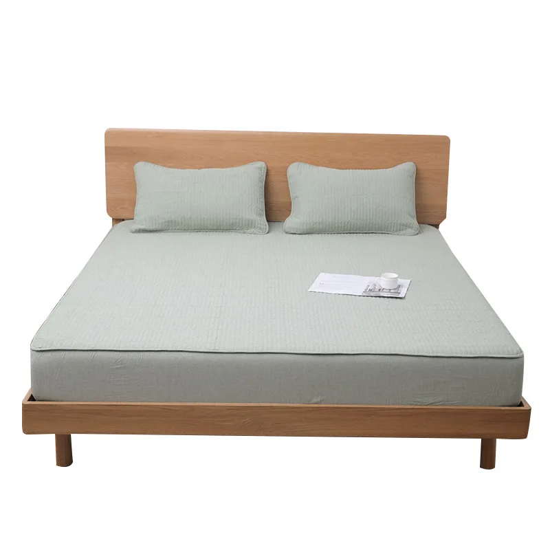 

Pure Cotton Fitted Sheet, Breathable Solid Color Mattress Cover, Protective Cover, Bedcover