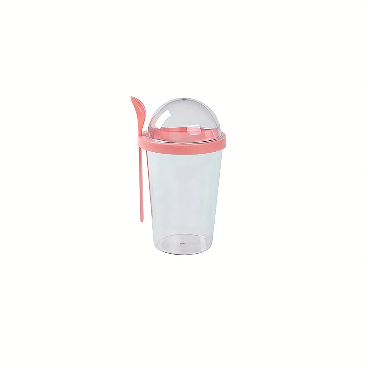 Dry Wet Separation Salad Cup Plastic Healthy Salad Container With Spoon Cup With Lid Portable For Outdoor