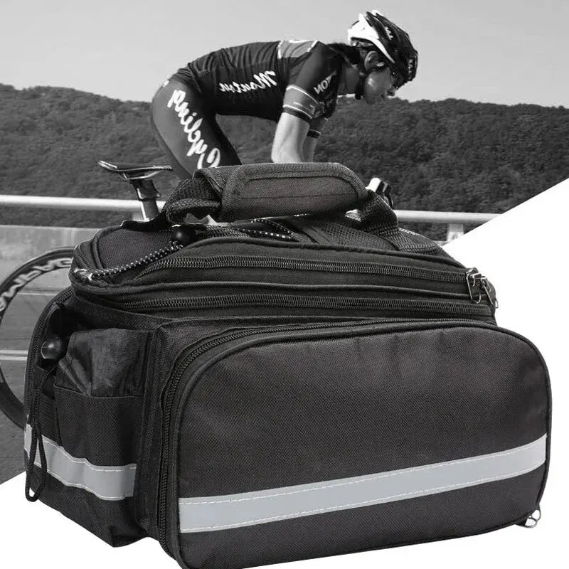 Bolsa De Bicicleta Impermeable 3 En 1 | Alforja Trasera Expandible 20L | Con Funda Impermeable Y Correas Reflectantes