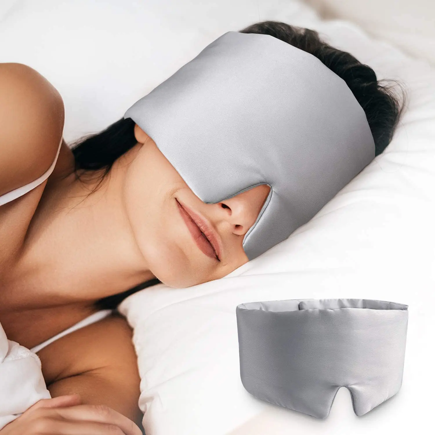 Mulberry Silk Sleeping Mask Eyepatch Blocking Light Eyemask Eyeshade Soft Padded Slaapmasker Travel Sleeping Aid for Sleep Patch 2