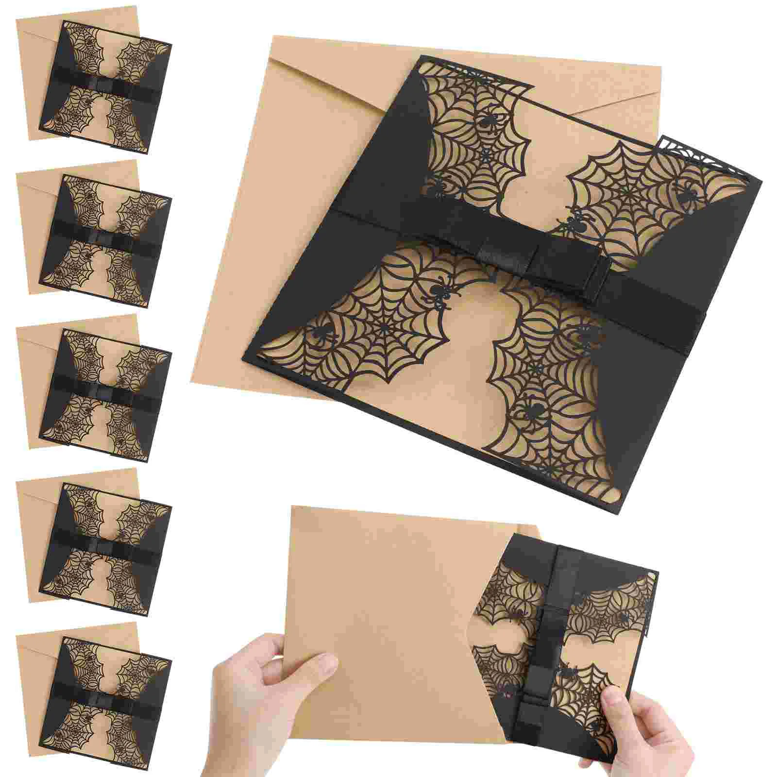 Halloween Invitation Cards Set Unique Pearl Paper Party Supplies Festive Decorations Event Invitations Card Stock
