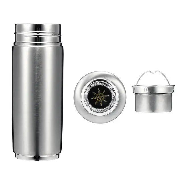400ml Stainless Steel Quantum Alkaline Filtered Water Cup Balance Bio Energy Nanos Ionizer Flask Bottle Electrolytic Energy Cup 5