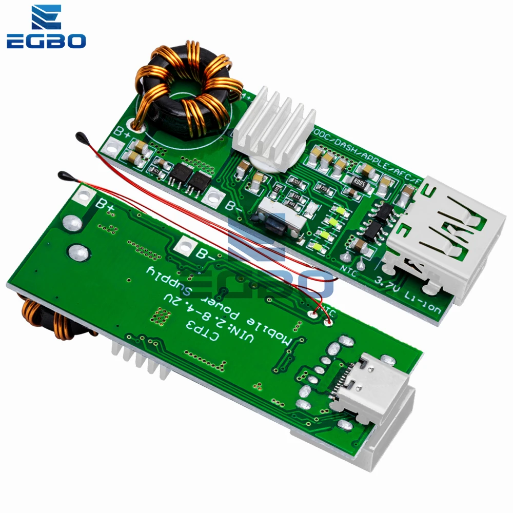 QC4.0 QC3.0 Dual Way PD Banca di potere per telefono cellulare Carica rapida da 3,7 V a 5 V 9 V 4,5 A 18 W Tipo-C USB Boost Caricatore Circuito - Image 5