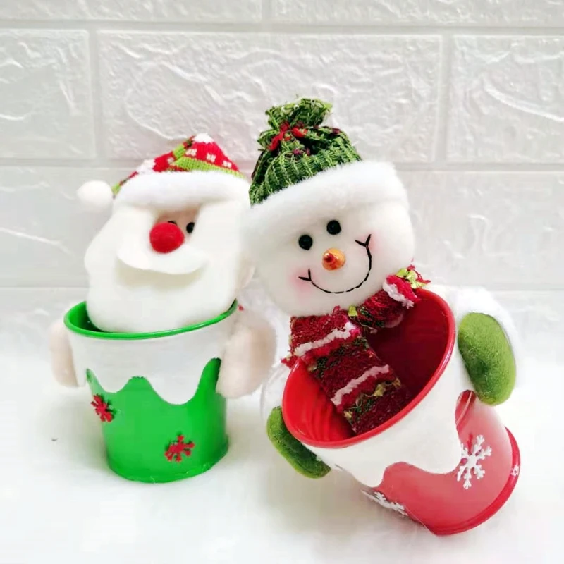 

Christmas Candy Jar Christmas Treats Jar Santa Candy Jar Snowman-Candy Sugar Jar Christmas Candy Canister Durable Easy To Use