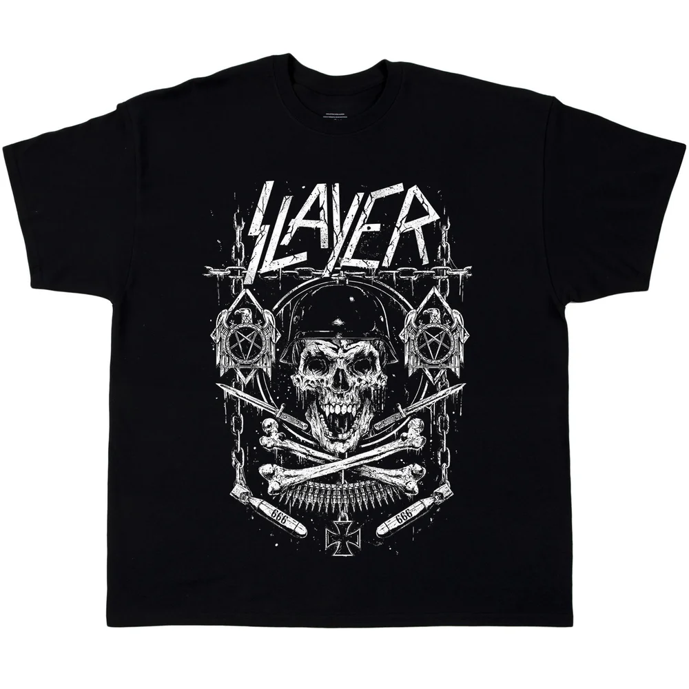 

Slayer 666 Los Angeles Ca Adult T-Shirt Black Cotton Men's Tee