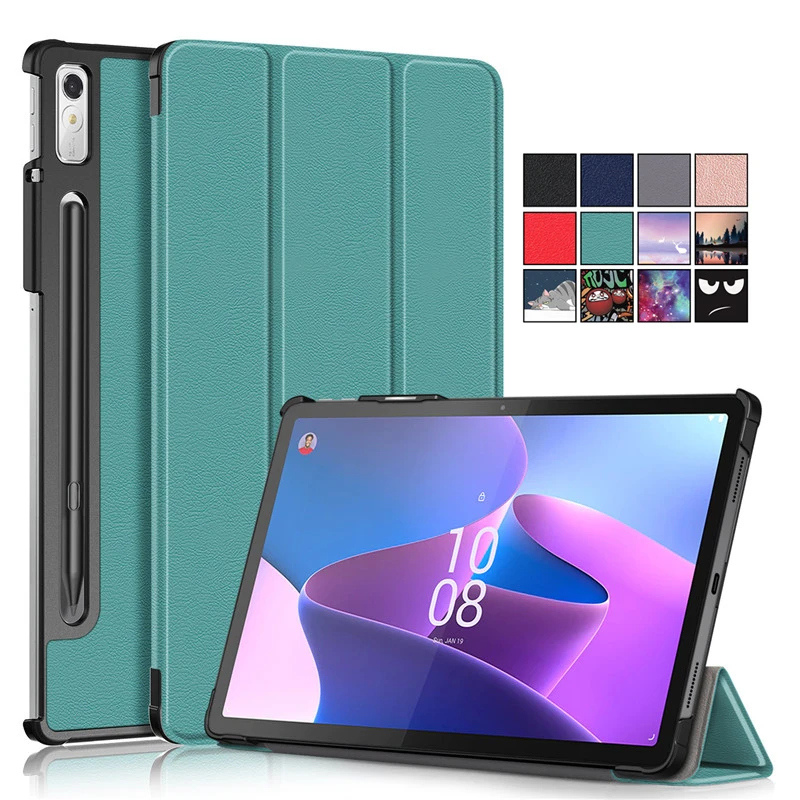 Couro Tri-folding Suporte Tablet Capa Capa para Lenovo Tab P11 Pro Gen Gen2 11.2 Xiaoxin Pad Pro 2023 pu