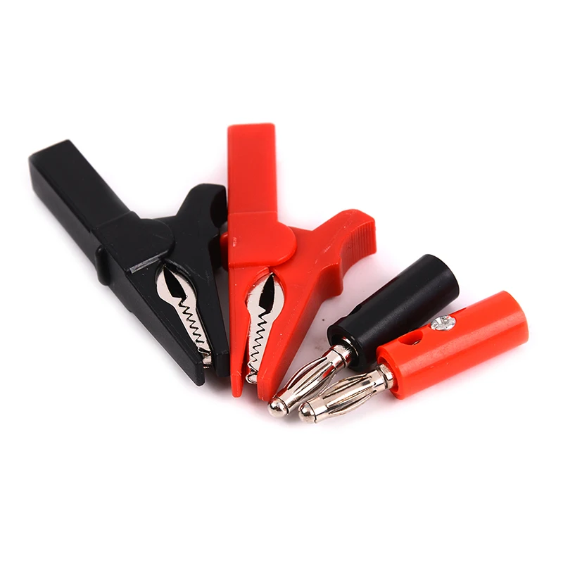 Alligator Clips 4pcs/lot Pinces Crocodile Clip Car Caravan Van Battery Test Clip Connector Plug