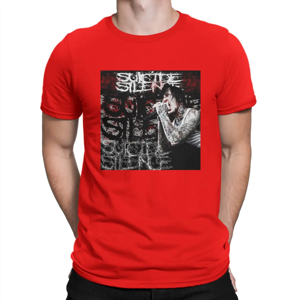 thumbnail image 1 of Camiseta de hombre Suicide Silence, moda de música heavy metal, ropa urbana, nueva tendencia, 1 of 7