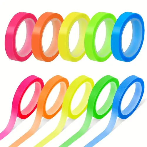 5 Roll 5 Colors Stickers Transparent Fluorescent Index Tabs Flags 5m Sticky Note Stationery Children Gift School Office Supplies - Image 9