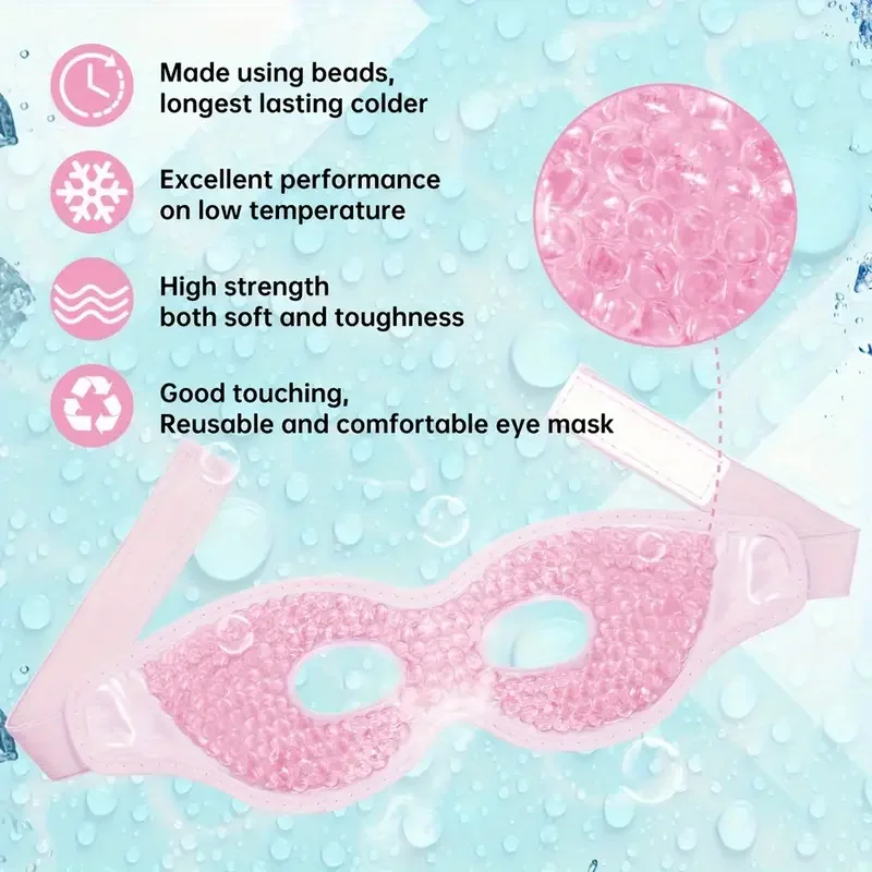 Ice Eye Mask Cooling Gel Eye Mask Hollow Gel Eye Mask Cooling Mask Cools and Quickly Eliminates Swelling