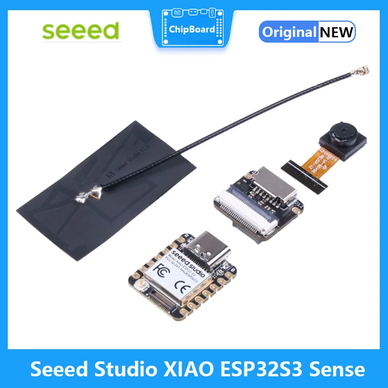 Seeed Studio XIAO ESP32S3 Sense - 2.4GHz Wi-Fi, BLE 5.0, OV2640 ī޶ ,  ũ, ͸  