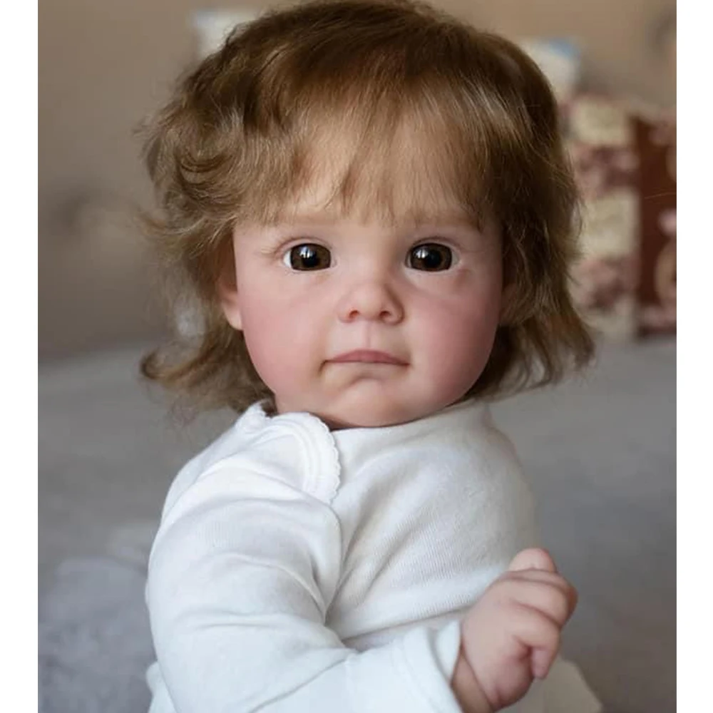 

60CM 3D Paint Skin Cloth Body Silicone Reborn Maggie Girl Baby Doll Toy With Blood Vessels Lifelike Hand Made Fat Bebe Art