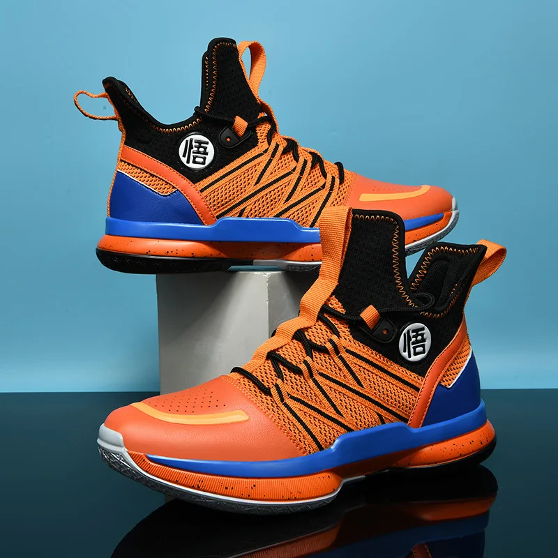 Basketball Shoes TopFight DB Wukong Orange High Top Basketball Shoes for Men Women Wearable Gym Non-slip Training Sports Shoes Kids Cushion Boots